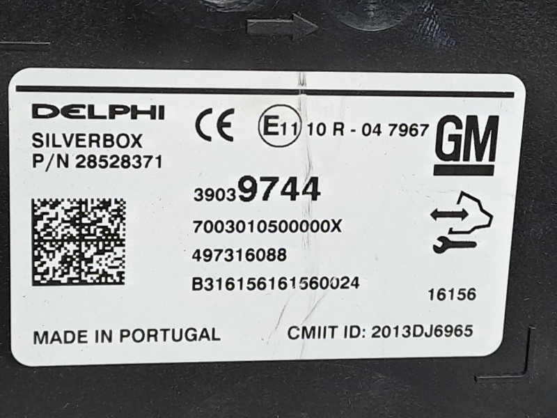 Recambio de centralita red de abordo para opel insignia berlina expression referencia OEM IAM 39039744  