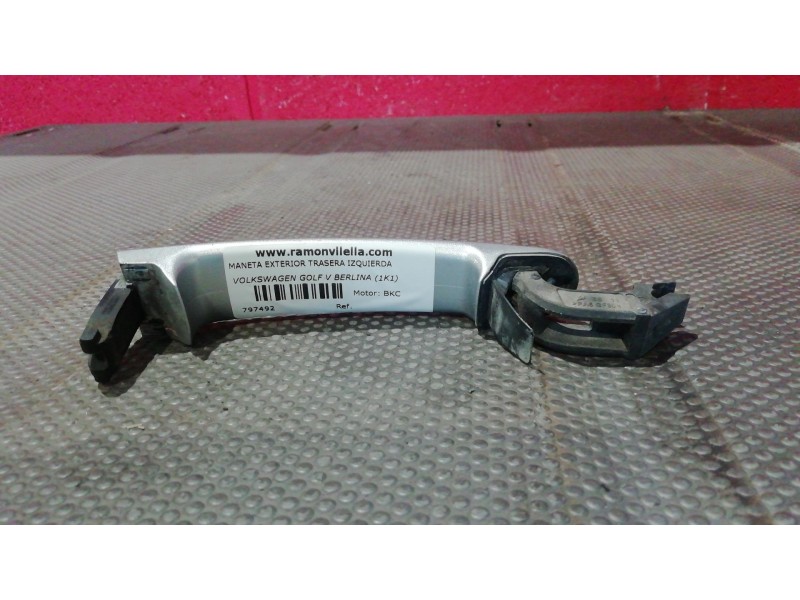 Recambio de maneta exterior trasera izquierda para volkswagen golf v berlina (1k1) highline | 10.03 - 12.08 highline | 10.03 - 1