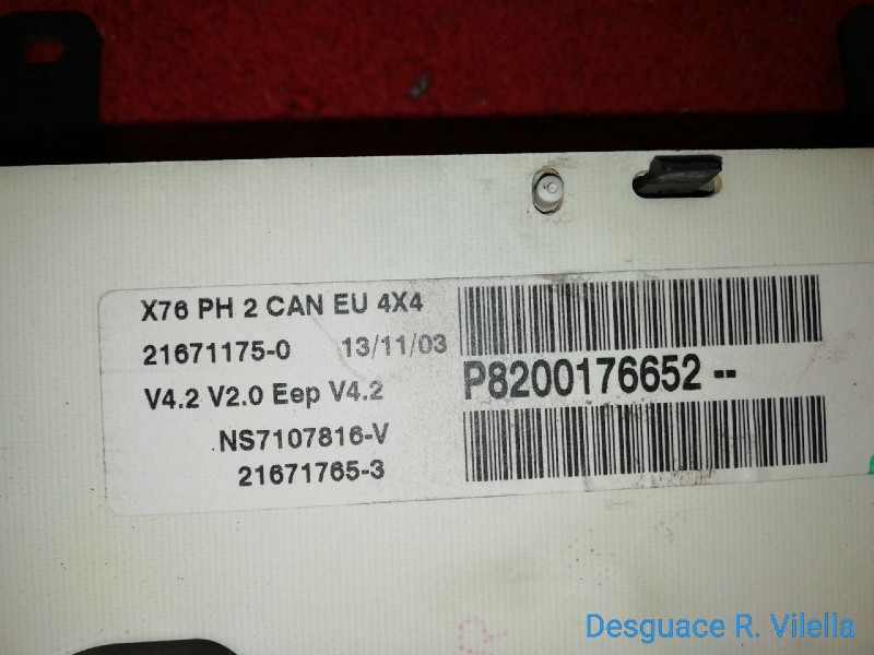 Recambio de cuadro instrumentos para renault kangoo 4x4 authentique (kc0s/v) | 09.01 - 12.03 authentique (kc0s/v) | 09.01 - 12.0