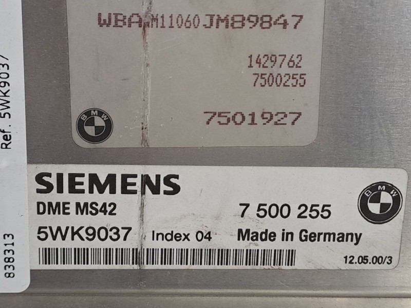 Recambio de centralita motor uce para bmw serie 3 berlina (e46) referencia OEM IAM 5WK9037  