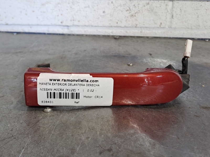 Recambio de maneta exterior delantera derecha para nissan micra (k12e)  | 0.02 - ...  | 0.02 - ... referencia OEM IAM   