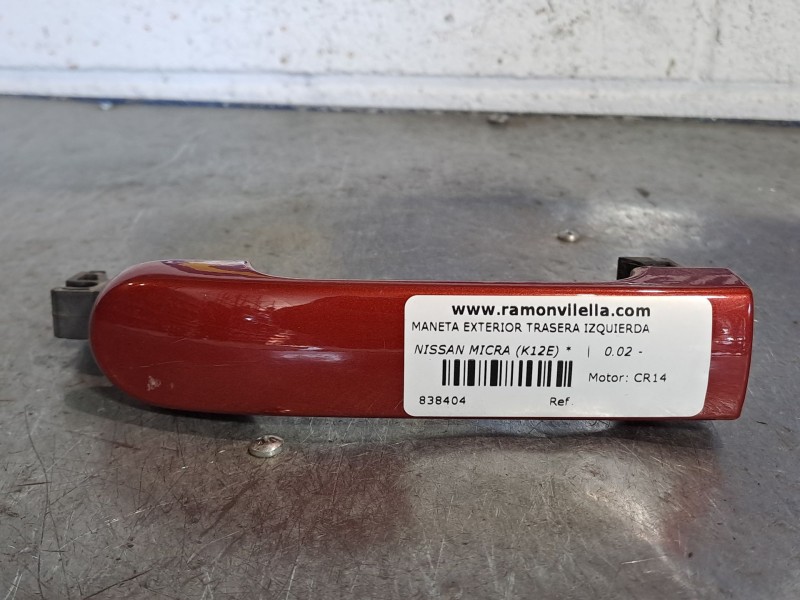 Recambio de maneta exterior trasera izquierda para nissan micra (k12e)  | 0.02 - ...  | 0.02 - ... referencia OEM IAM   