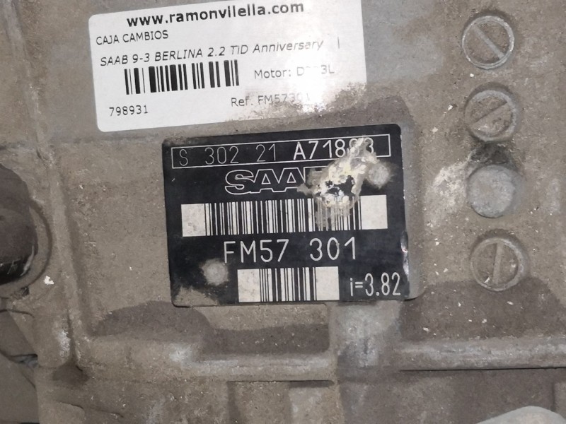 Recambio de caja cambios para saab 9-3 berlina 2.2 tid anniversary | 0.03 - ... 2.2 tid anniversary | 0.03 - ... referencia OEM 