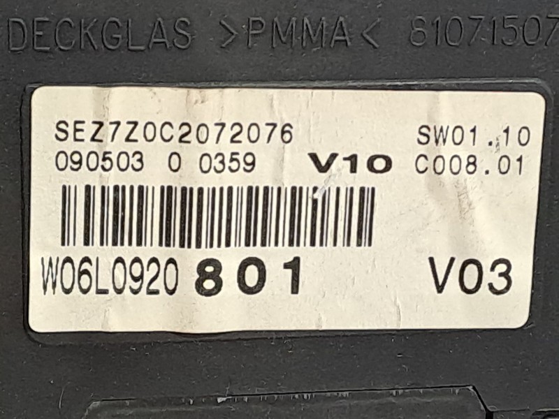 Recambio de cuadro instrumentos para seat ibiza (6l1) 1.4 16v referencia OEM IAM 6L0920801  