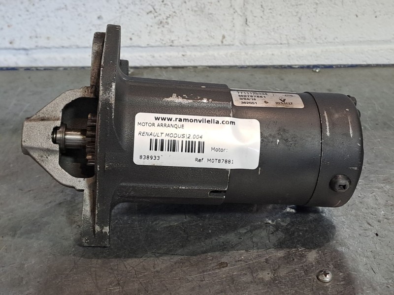 Recambio de motor arranque para renault modus referencia OEM IAM M0T87881  