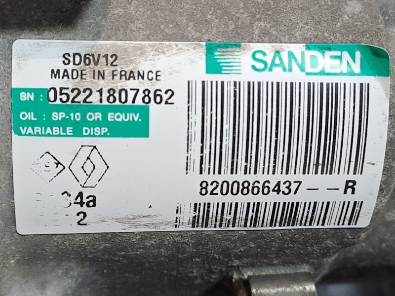 Recambio de compresor aire acondicionado para renault modus referencia OEM IAM 8200866437R  