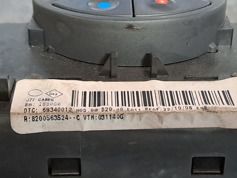 Recambio de mando climatizador para renault modus referencia OEM IAM 8200563524C  