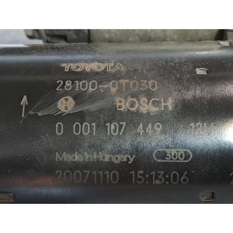 Recambio de motor arranque para toyota auris 1.6 16v cat | 0.06 - ... 1.6 16v cat | 0.06 - ... referencia OEM IAM 281000T030 000