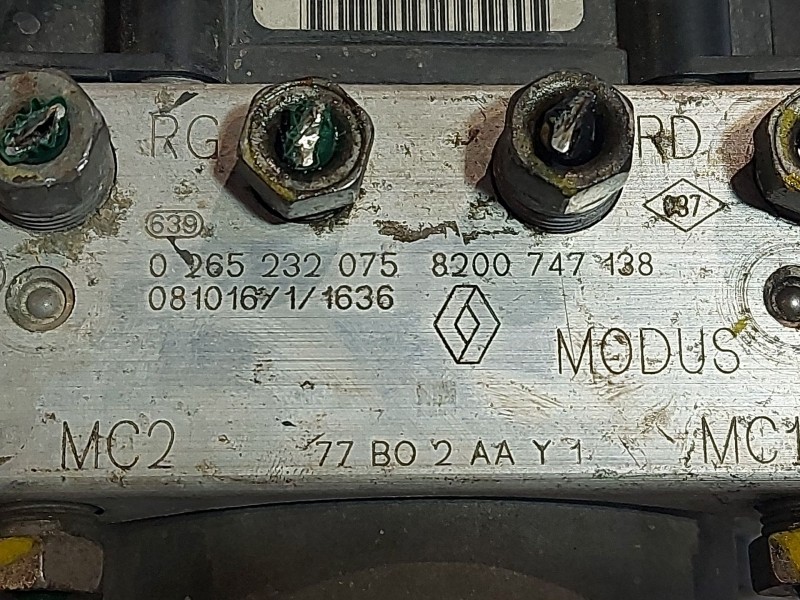Recambio de abs para renault modus referencia OEM IAM 0265800558  