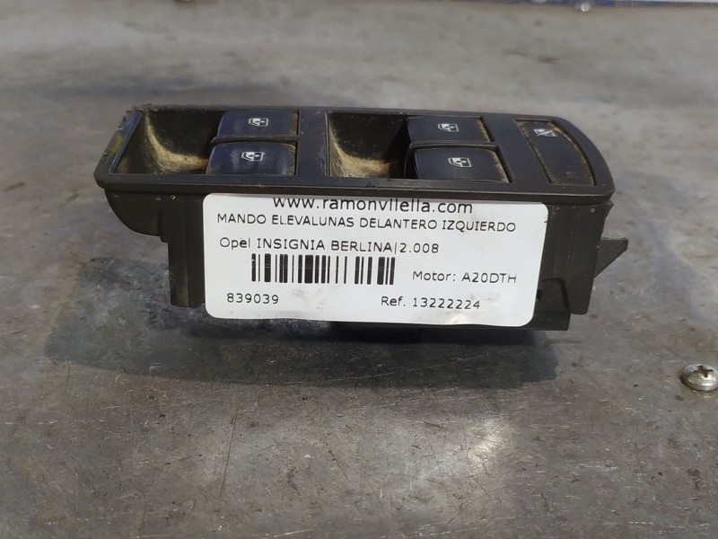 Recambio de mando elevalunas delantero izquierdo para opel insignia berlina cosmo referencia OEM IAM 13222224  