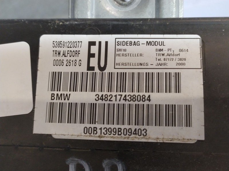 Recambio de airbag lateral delantero derecho para bmw serie 3 berlina (e46) referencia OEM IAM 348217438084  