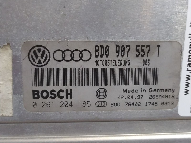 Recambio de centralita motor uce para audi a4 1.8 t referencia OEM IAM 0261204185  