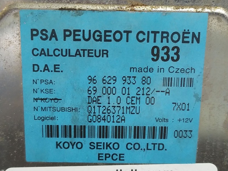 Recambio de centralita direccion asistida para citroen c2 1.4 hdi referencia OEM IAM 9662993380  