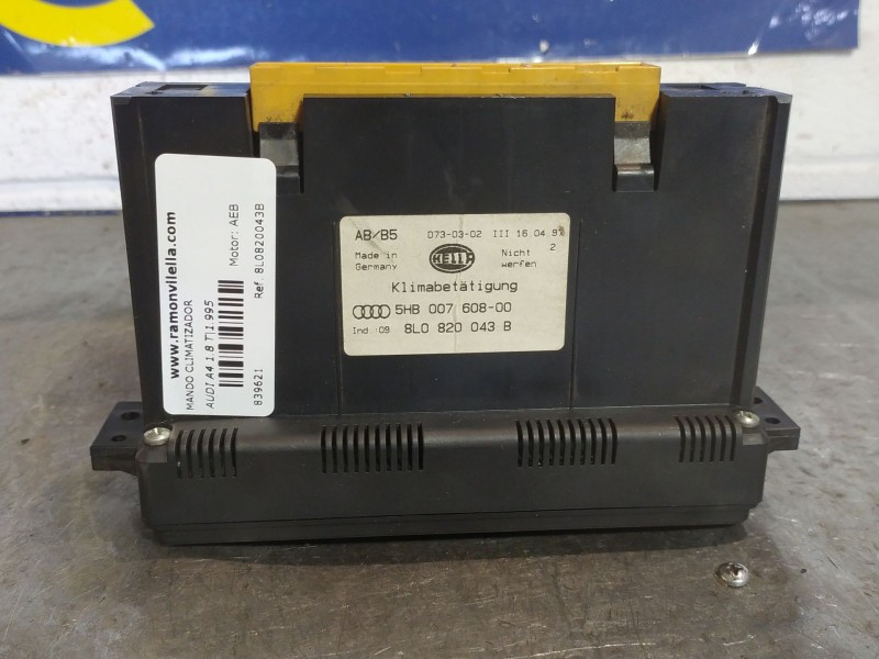 Recambio de mando climatizador para audi a4 1.8 t referencia OEM IAM 8L0820043B 5HB00760800 