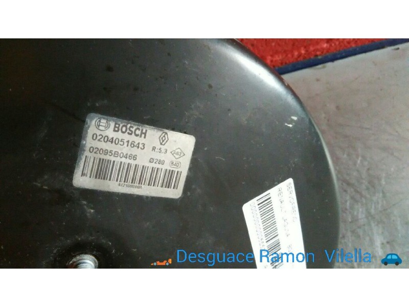 Recambio de servofreno para renault laguna iii  | 0.07 - ...  | 0.07 - ... referencia OEM IAM 0204051643 02095B0466 