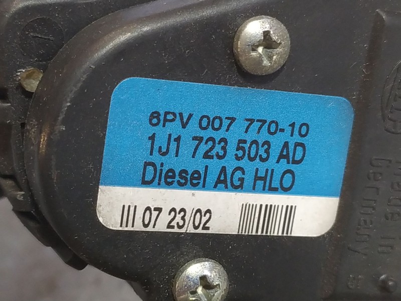 Recambio de potenciometro pedal para volkswagen golf iv berlina (1j1) básico | 01.01 - ... referencia OEM IAM 1J1723503AD 6PV007