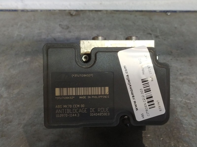 Recambio de abs para citroen c2 1.4 hdi referencia OEM IAM 10097011443  