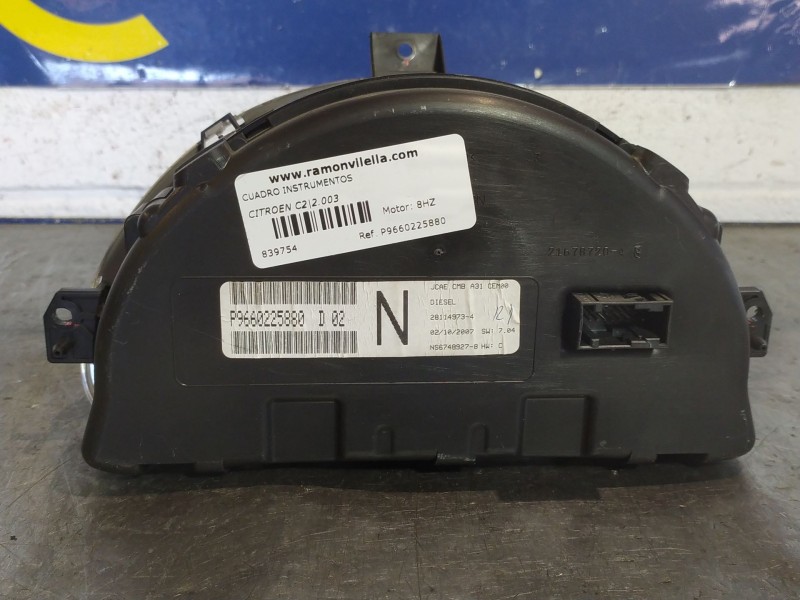 Recambio de cuadro instrumentos para citroen c2 1.4 hdi referencia OEM IAM P9660225880  