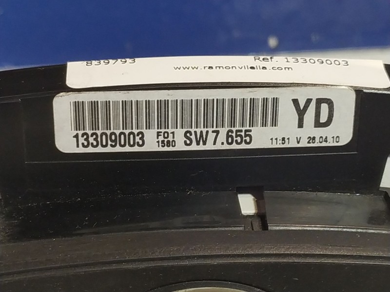 Recambio de cuadro instrumentos para opel zafira b  | 0.05 - ...  | 0.05 - ... referencia OEM IAM 13309003  