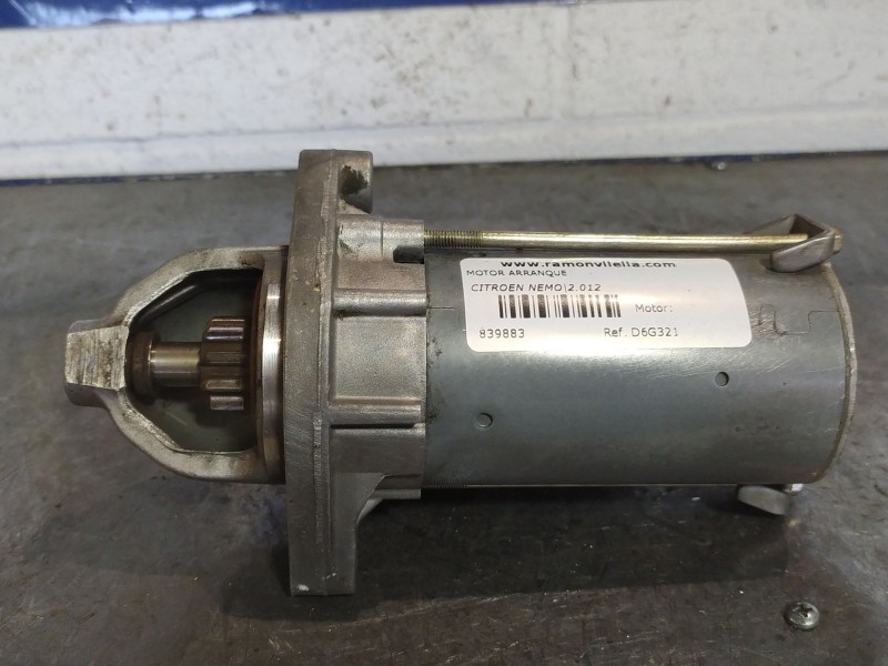 Recambio de motor arranque para citroen nemo attraction referencia OEM IAM D6G321  