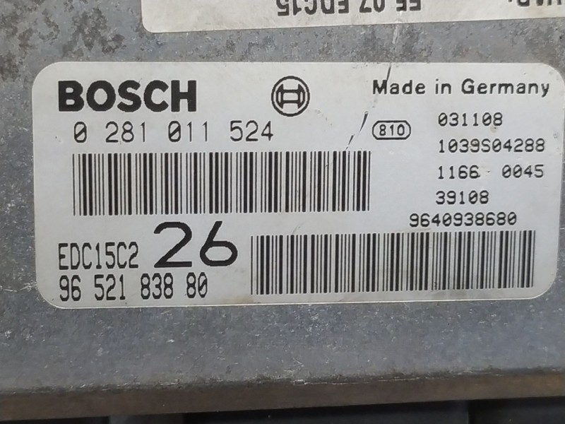 Recambio de centralita motor uce para citroen c5 berlina referencia OEM IAM 0281011524  