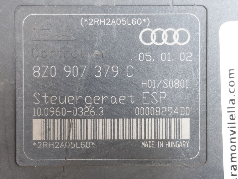 Recambio de abs para audi a2 (8z)  | 0.00 - 0.05  | 0.00 - 0.05 referencia OEM IAM 8Z0907379C  