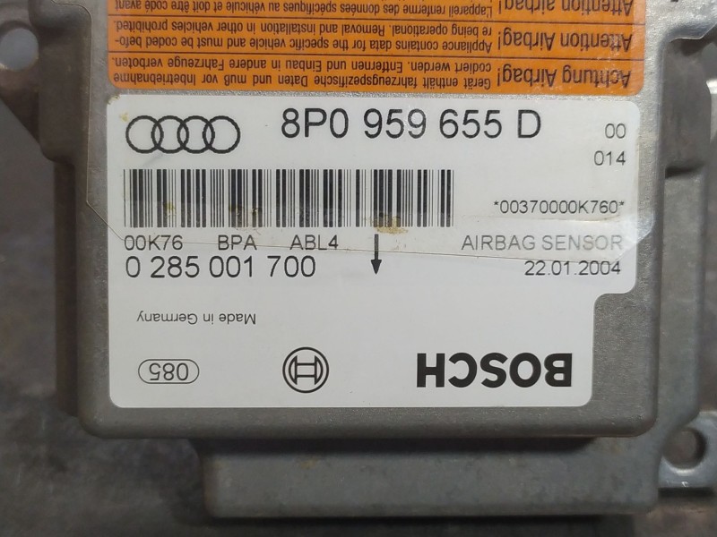 Recambio de centralita airbag para audi a3 (8p) 2.0 tdi referencia OEM IAM 8P0959655D 0285001700 