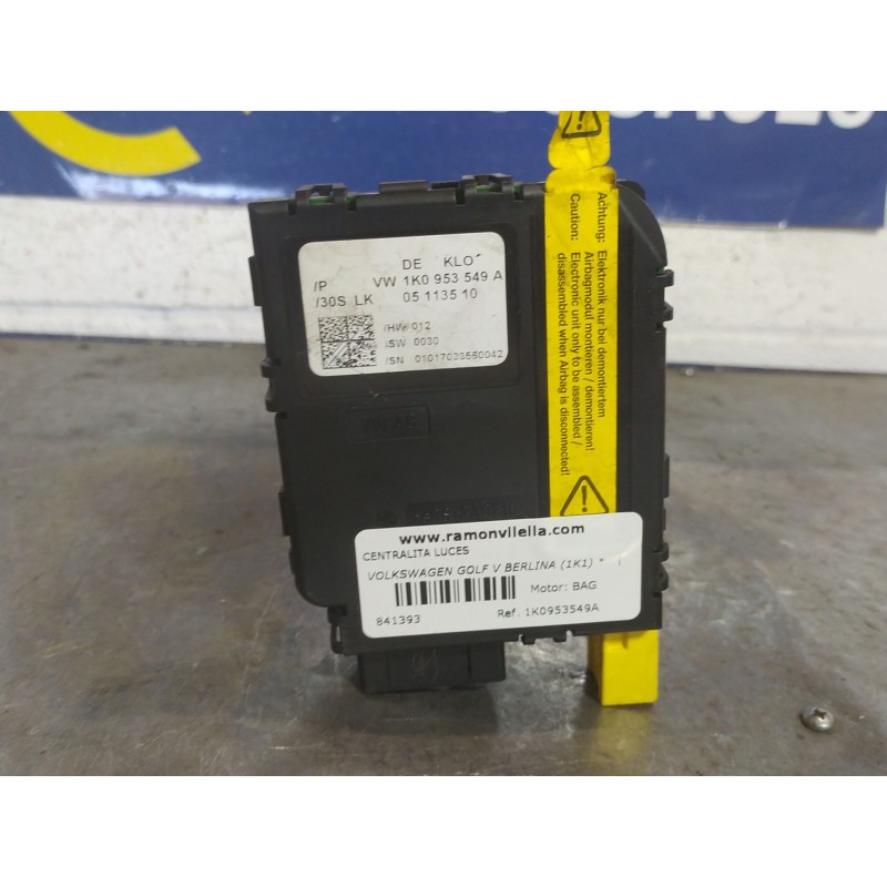 Recambio de centralita luces para volkswagen golf v berlina (1k1)  | 0.03 - 0.08  | 0.03 - 0.08 referencia OEM IAM 1K0953549A  