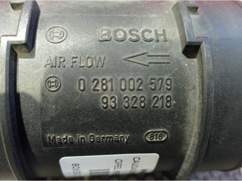 Recambio de caudalimetro para opel meriva referencia OEM IAM 0281002579 93328218 