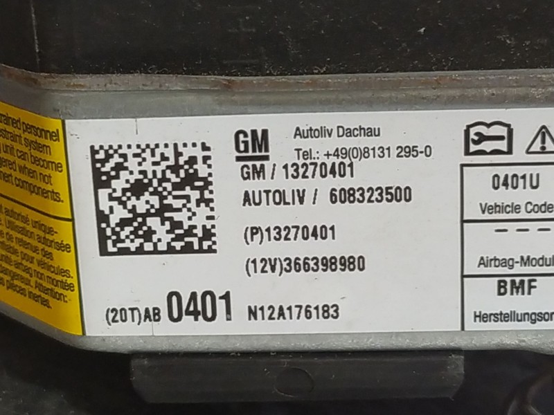 Recambio de airbag delantero izquierdo para opel insignia 2.0 cdti 110 edition referencia OEM IAM   