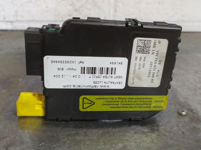 Recambio de centralita luces para seat altea (5p1)  | 0.04 - ...  | 0.04 - ... referencia OEM IAM 1K0953549AE  
