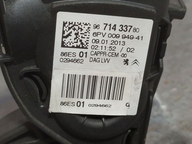 Recambio de potenciometro pedal para peugeot 208  | 0.12 - ...  | 0.12 - ... referencia OEM IAM 9671433780 6PV00994941 