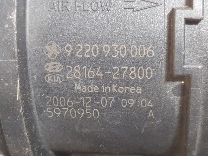 Recambio de caudalimetro para kia carnival  | 0.07 - ...  | 0.07 - ... referencia OEM IAM 9220930006  