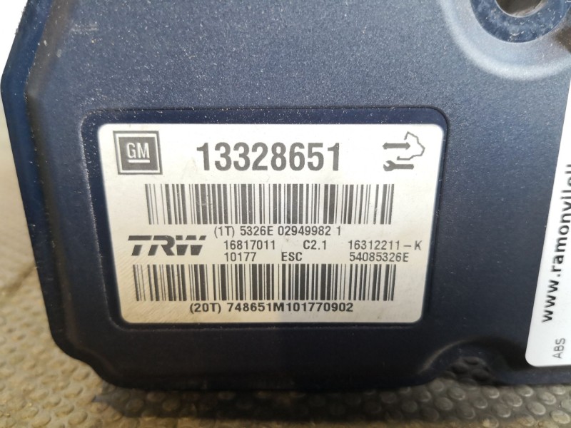 Recambio de abs para opel insignia 2.0 cdti 110 edition referencia OEM IAM 13328651  