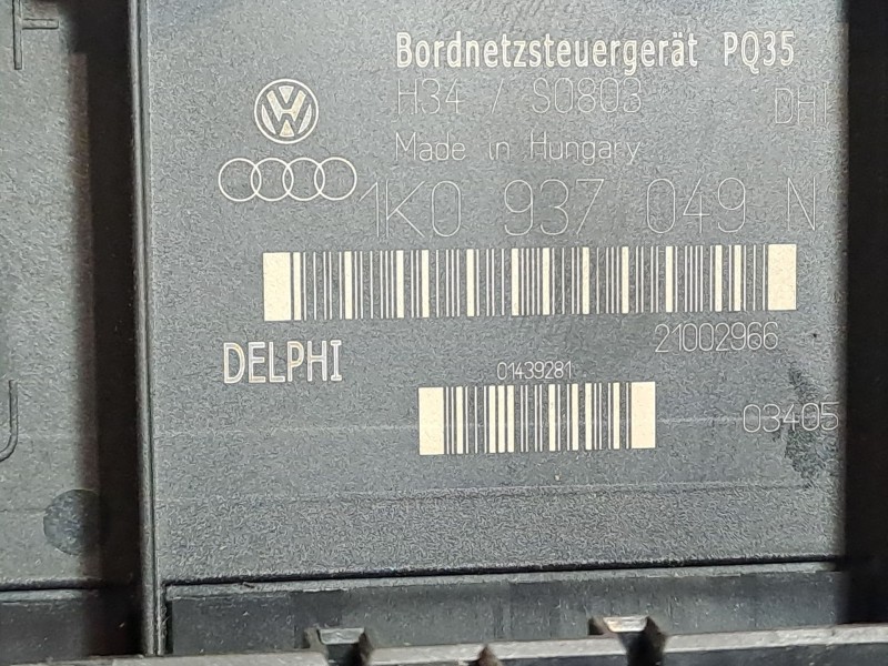 Recambio de caja reles fusibles para seat altea (5p1) green referencia OEM IAM 1K0937049N  