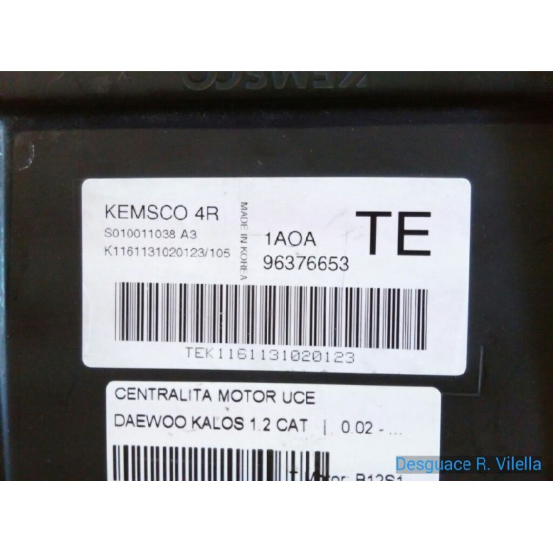 Recambio de centralita motor uce para daewoo kalos 1.2 cat | 0.02 - ... 1.2 cat | 0.02 - ... referencia OEM IAM S010011038A3 K11