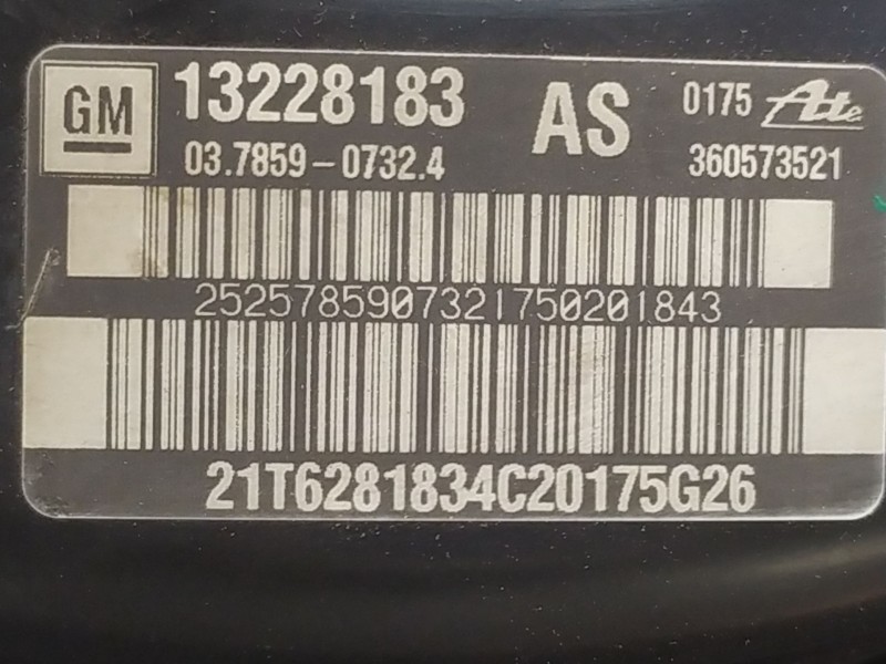 Recambio de servofreno para opel insignia 2.0 cdti 110 edition referencia OEM IAM 13228183  