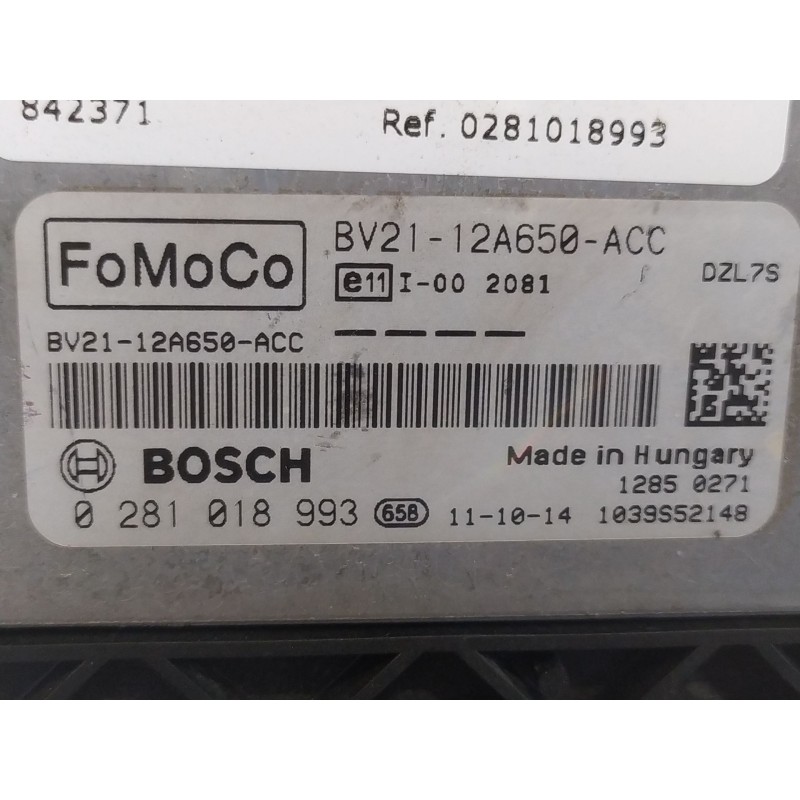Recambio de centralita motor uce para ford fiesta (cb1)  | 0.08 - ...  | 0.08 - ... referencia OEM IAM 0281018993  