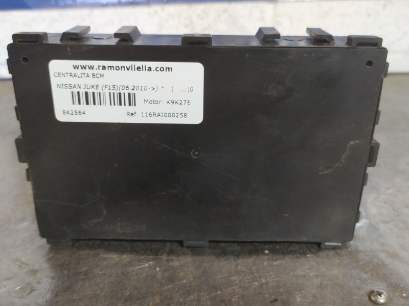 Recambio de centralita bcm para nissan juke (f15)(06.2010)  | ... (06.2010)  | ... referencia OEM IAM 116RAI000258  
