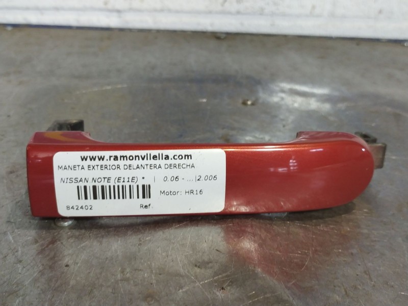 Recambio de maneta exterior delantera derecha para nissan note (e11e)  | 0.06 - ...  | 0.06 - ... referencia OEM IAM   