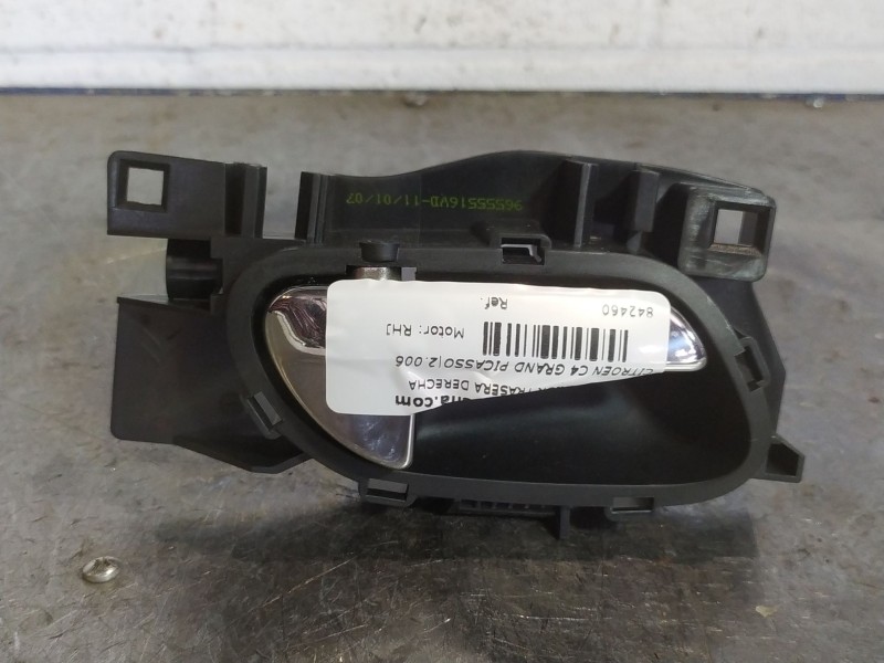 Recambio de maneta interior trasera derecha para citroen c4 grand picasso exclusive referencia OEM IAM 96555516VD  