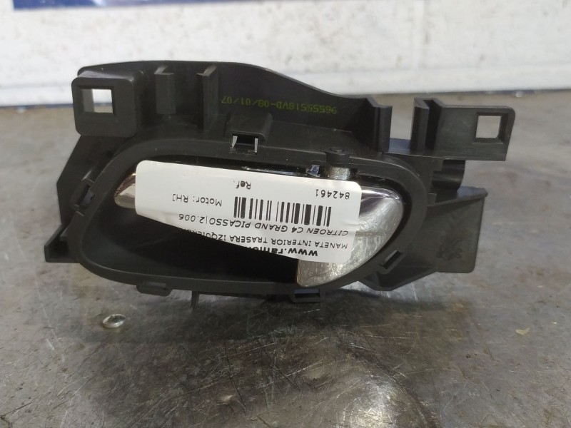 Recambio de maneta interior trasera izquierda para citroen c4 grand picasso exclusive referencia OEM IAM 96555518VD  
