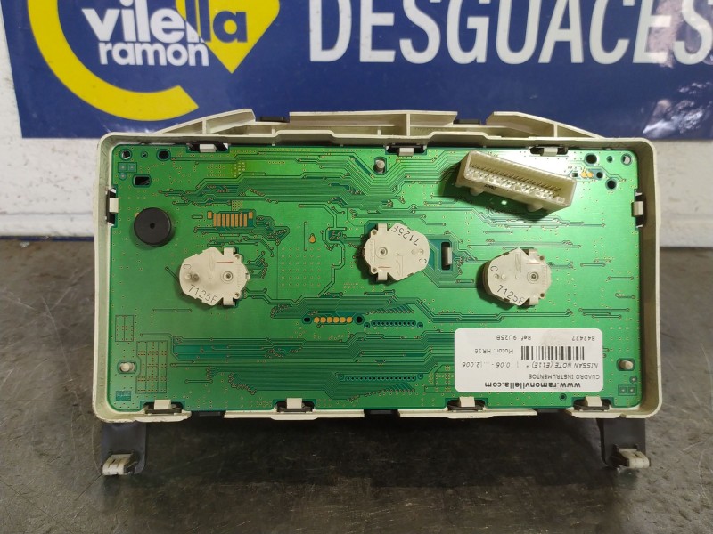 Recambio de cuadro instrumentos para nissan note (e11e)  | 0.06 - ...  | 0.06 - ... referencia OEM IAM 9U25B  