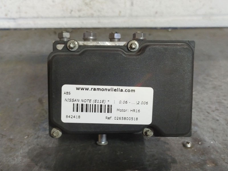 Recambio de abs para nissan note (e11e)  | 0.06 - ...  | 0.06 - ... referencia OEM IAM 0265800518  