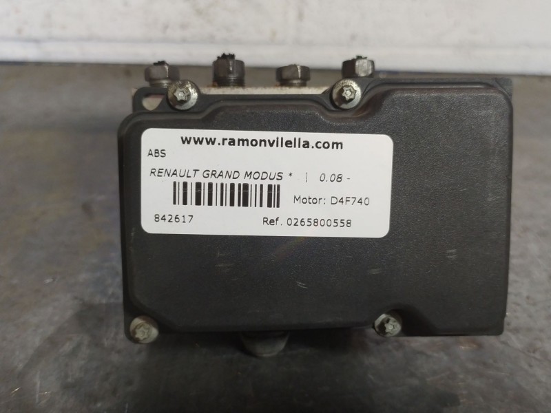 Recambio de abs para renault grand modus  | 0.08 - ...  | 0.08 - ... referencia OEM IAM 0265800558  
