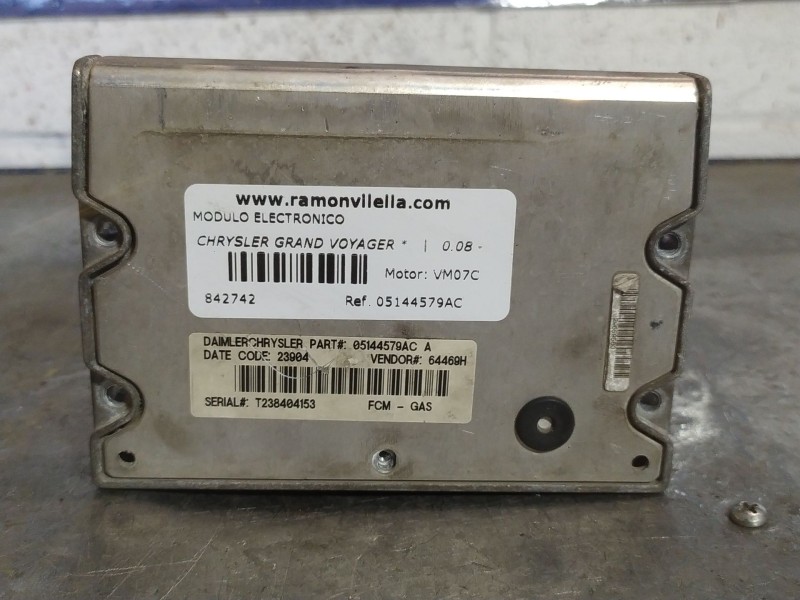 Recambio de modulo electronico para chrysler grand voyager  | 0.08 - ...  | 0.08 - ... referencia OEM IAM 05144579AC T238404153 