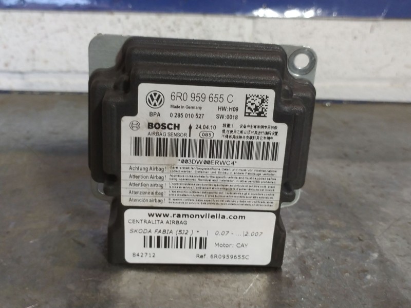 Recambio de centralita airbag para skoda fabia (5j2 )  | 0.07 - ...  | 0.07 - ... referencia OEM IAM 6R0959655C  