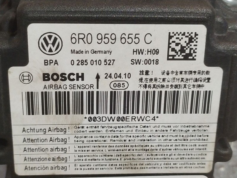 Recambio de centralita airbag para skoda fabia (5j2 )  | 0.07 - ...  | 0.07 - ... referencia OEM IAM 6R0959655C  