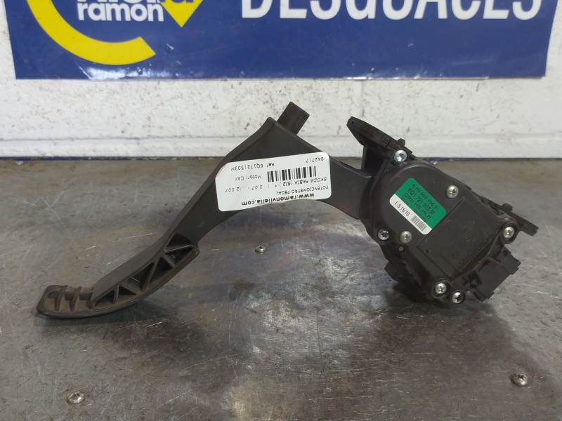 Recambio de potenciometro pedal para skoda fabia (5j2 )  | 0.07 - ...  | 0.07 - ... referencia OEM IAM 6Q1721503M 6PV00849631 