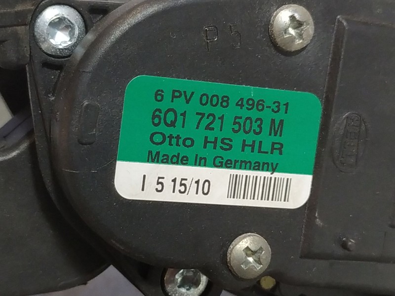 Recambio de potenciometro pedal para skoda fabia (5j2 )  | 0.07 - ...  | 0.07 - ... referencia OEM IAM 6Q1721503M 6PV00849631 